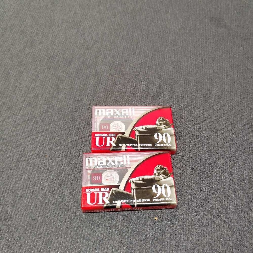 Maxell UR 90 Blank Audio Cassette Tapes (2 Pack) Normal Bias 90 Min Brand New